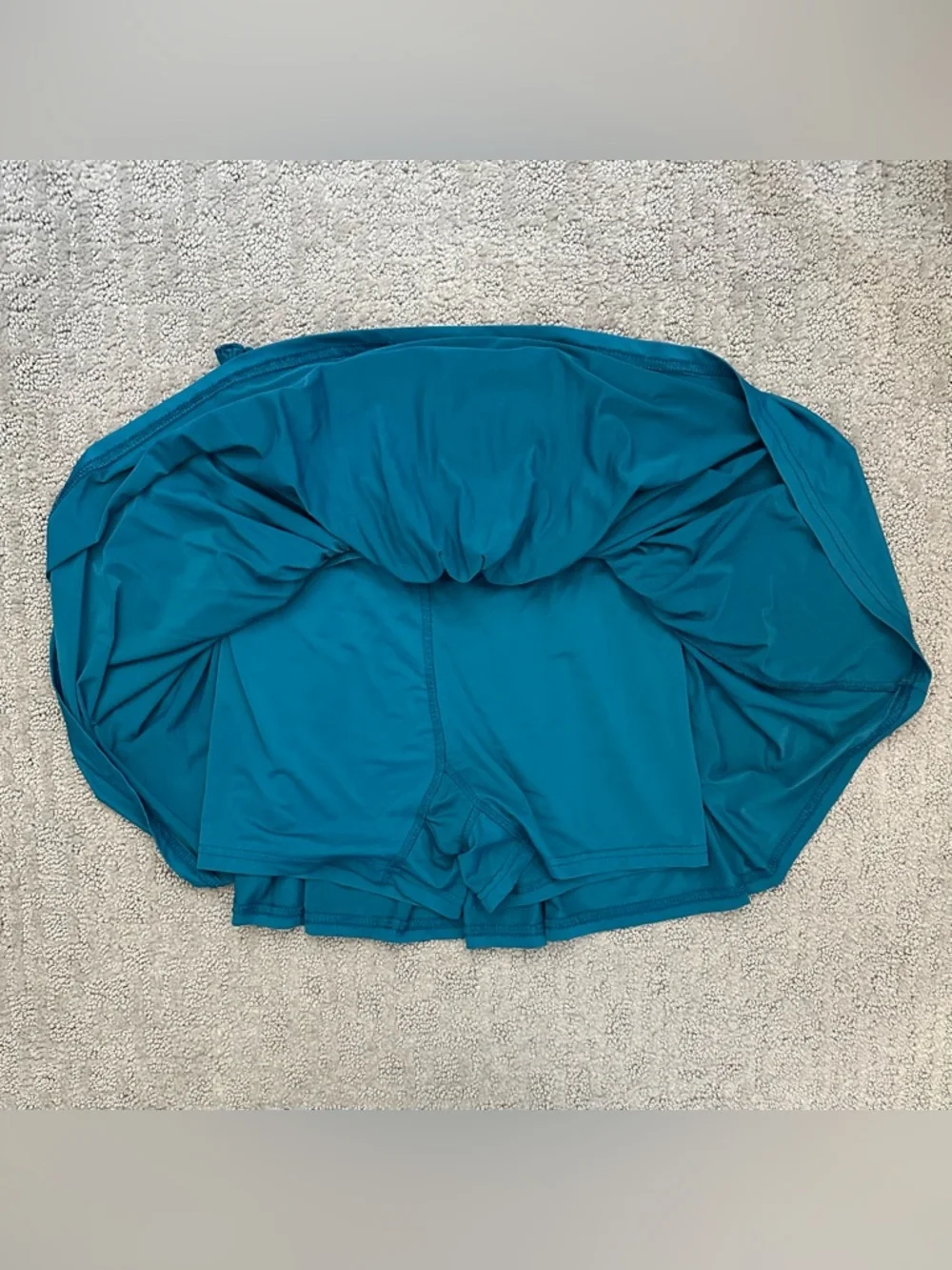 Natural Life Teal Smocked Skort Built-In Shorts Boho Mini S